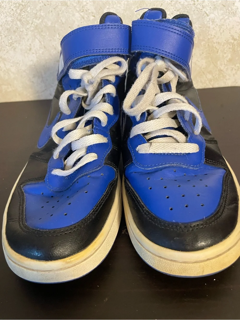 Nike Kids Court Borough Mid 2 GS High Top Sneakers Royal Blue & Black